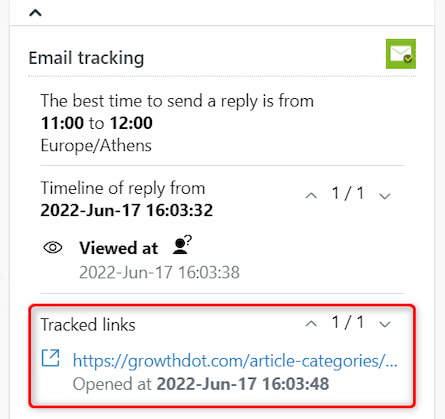 Link tracking